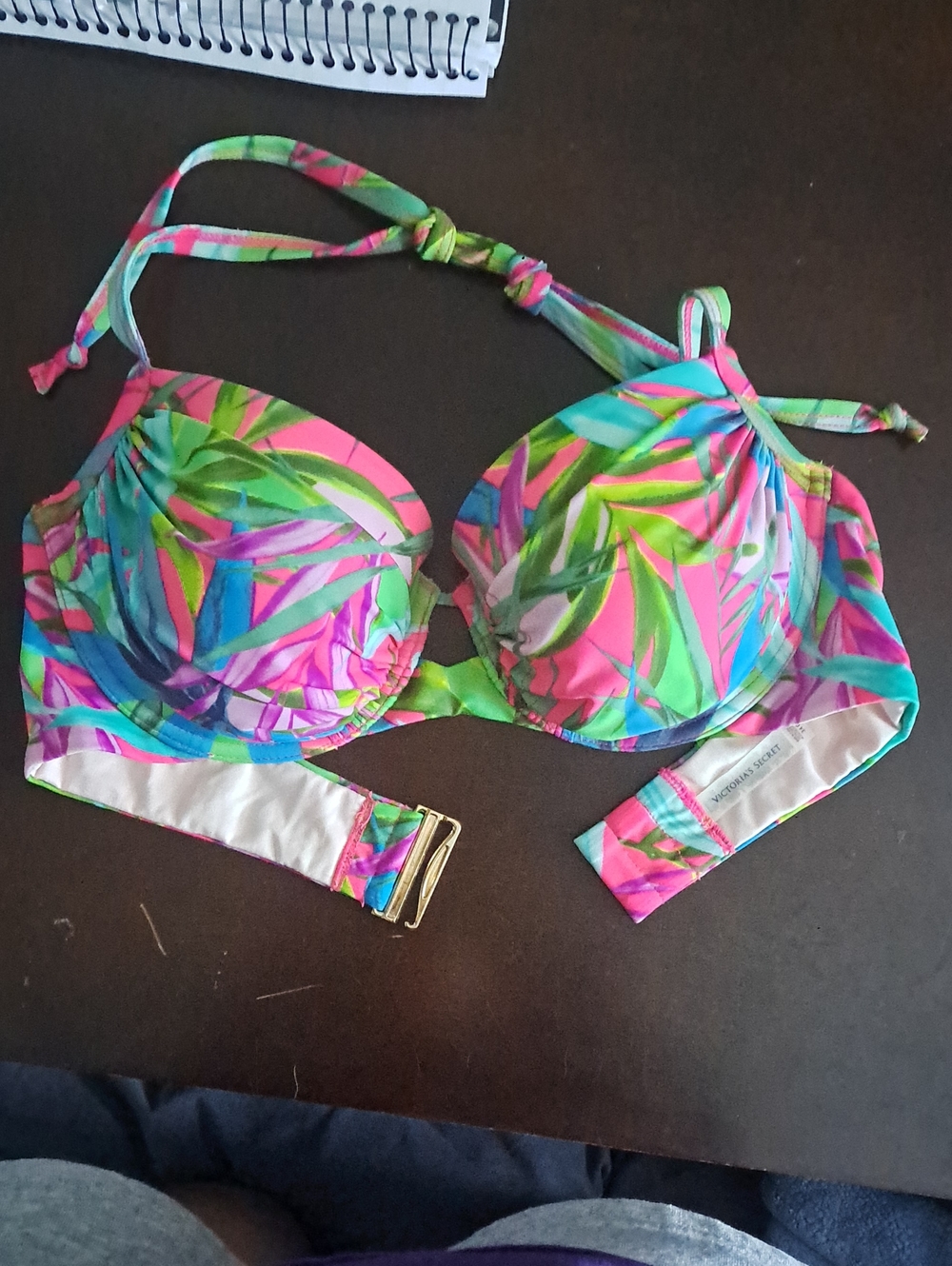 Victoria's Secret Pink & Teal Tropical Bikini Top
